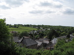 SX14673 View of hills from gatehouse St Quentin's Castle, Llanblethian, Cowbridge.jpg